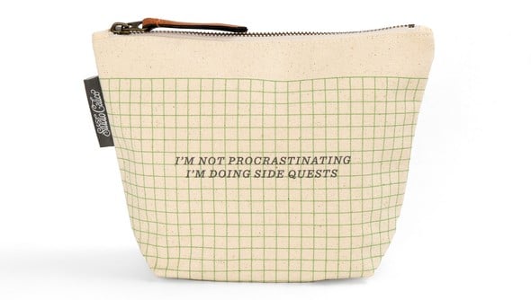 Procrastinator Zippered Canvas Pouch gallery