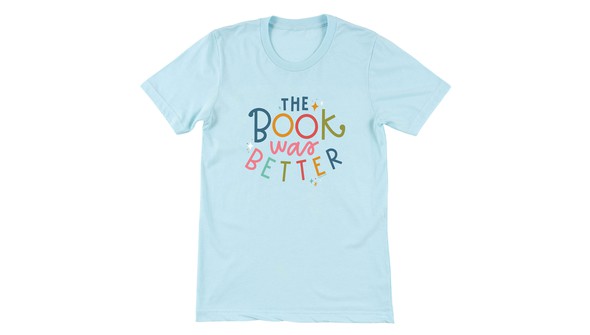 The Book Was Better Tee - Heather Ice Blue gallery