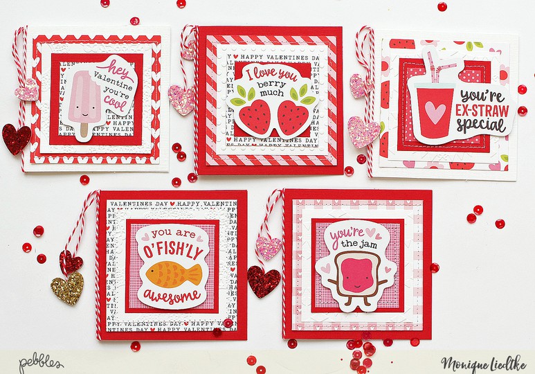 Mliedtke pebbles valentines cards 8 original
