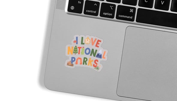 I Love National Parks Clear Decal Sticker gallery