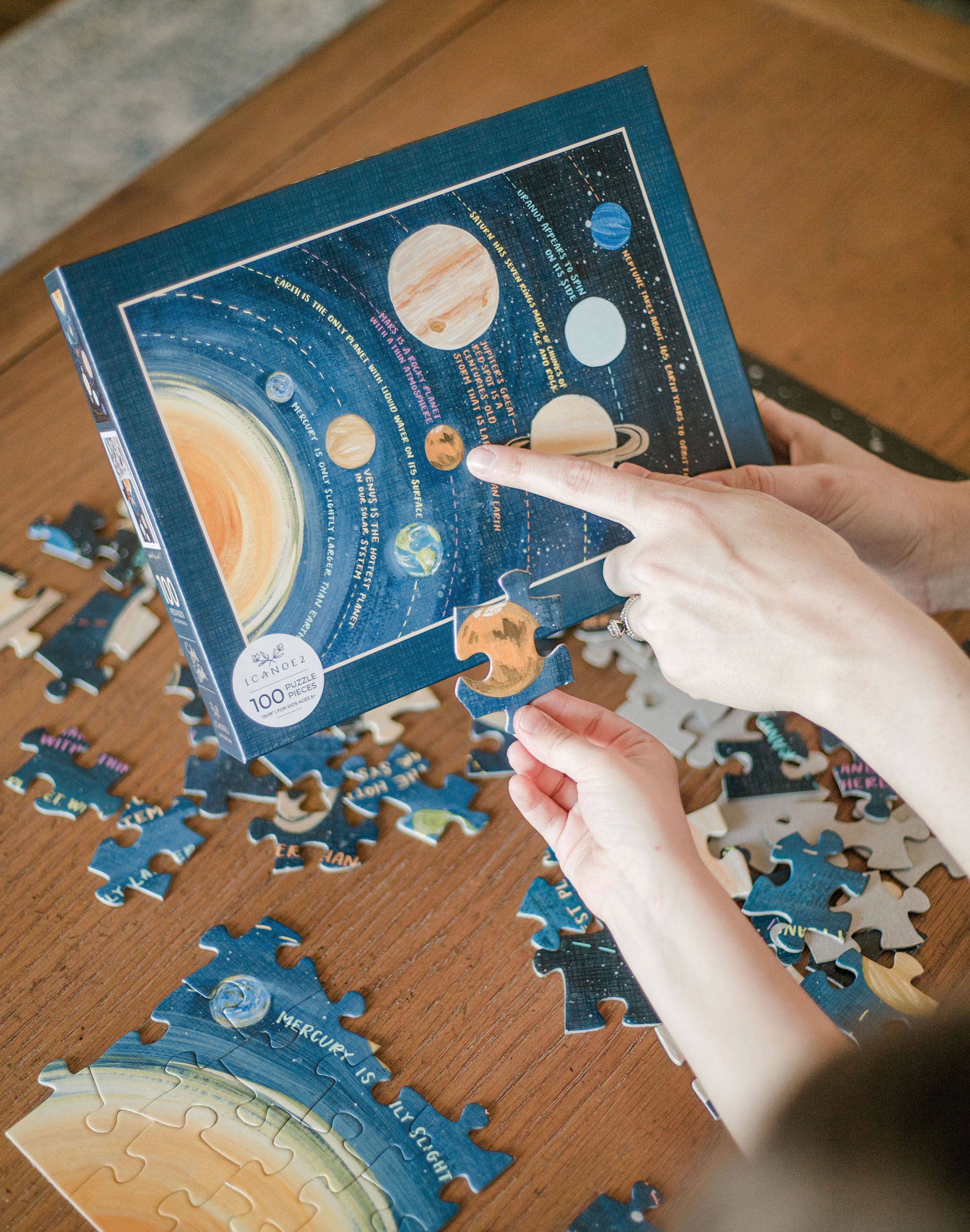 Tegenwerken Binnen personeelszaken Solar System - 100 Piece Educational Kids Jigsaw Puzzle - 1canoe2