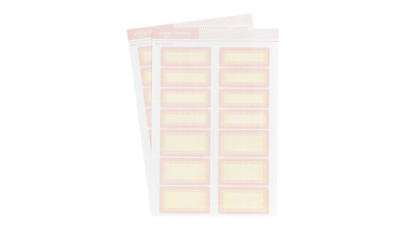 Color Theory Label Stickers - Pink Lemonade Scalloped Border gallery