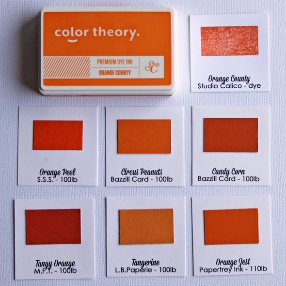 Color Theory Ink vs Cardstock Comparisons - Warm Colors by LauraEvangeline gallery