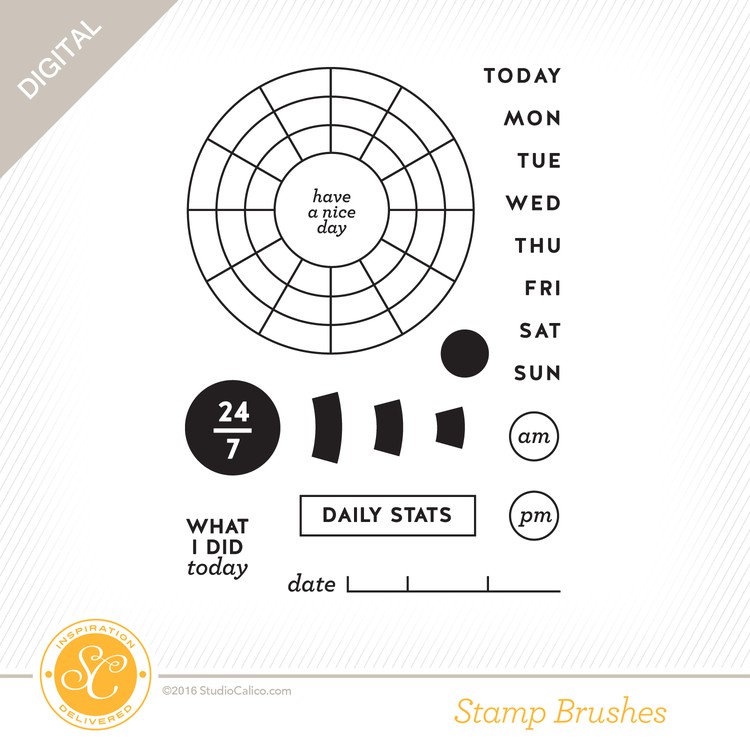 Arendal Circle Digital Stamp Brushes - Studio Calico