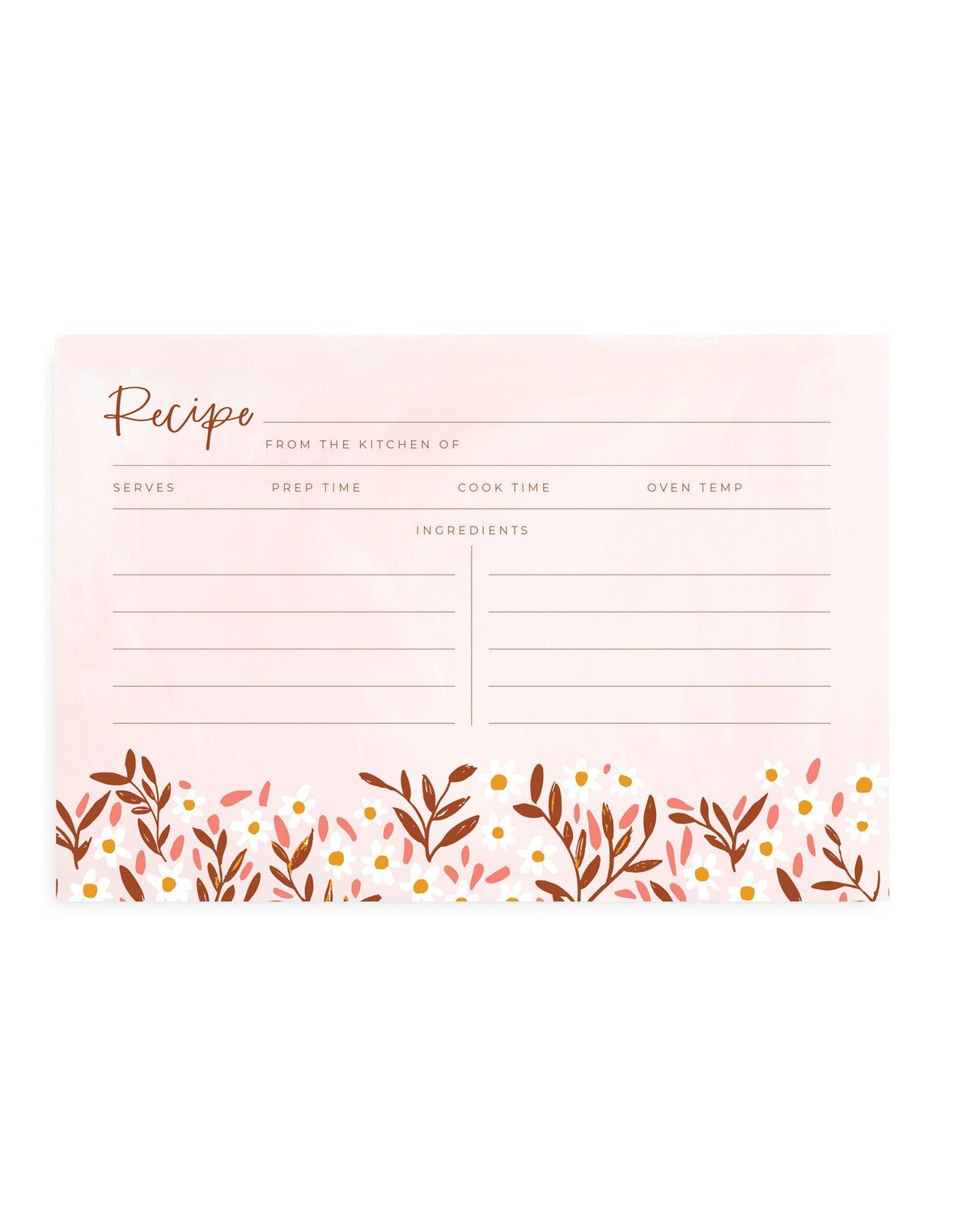 Pink Daisy Recipe Cards item
