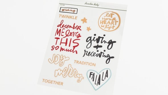 Holiday Phrases 6x8 Large Clear Sticker Sheet gallery