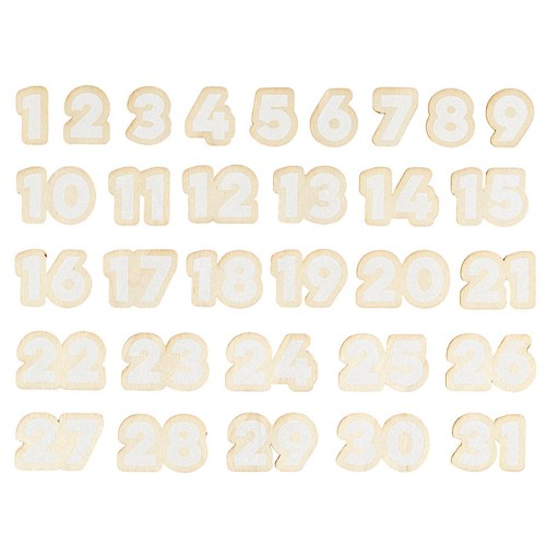 Picture of December Daily® 2021 Painted Wood Veneer Numbers