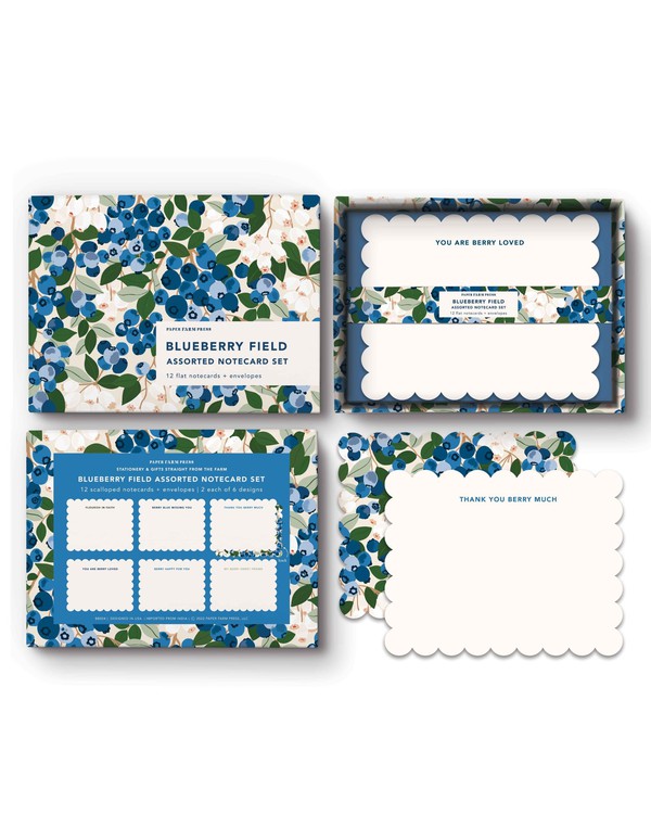 Blueberry Field Assorted Notecard Set, 1 of 5