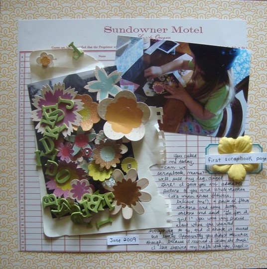 first scrapbook page