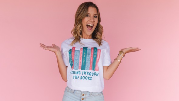 Dashing Through The Books - Pippi Tee - White gallery