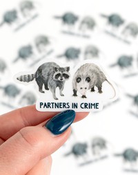 Partners In Crime Clear Decal Sticker image