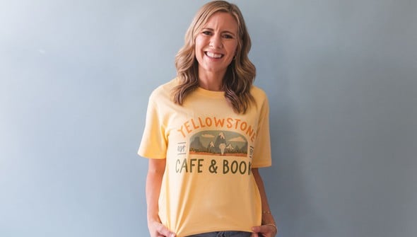 Yellowstone Cafe and Books - Pippi Tee - Light Yellow gallery