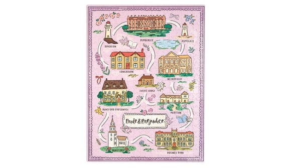 Pride & Prejudice Map - 500 Piece Jigsaw Puzzle gallery