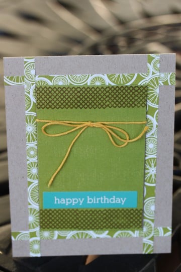 Green Present Happy Birthday Card