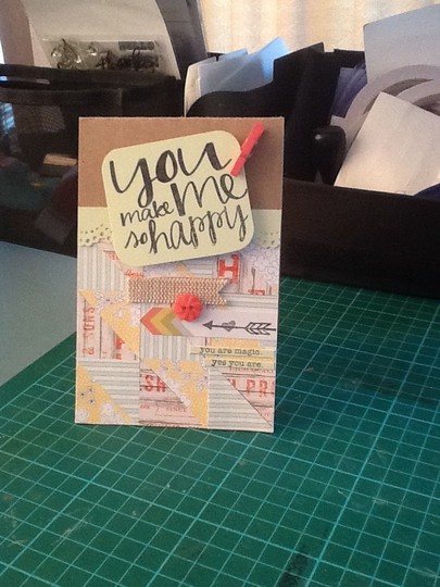 You make me so happy card for Sunday Sketch challenge