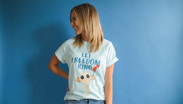 Let Freedom Ring - Pippi Tee - Sea Salt gallery