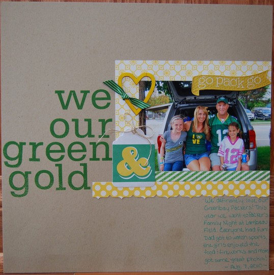 We Love Our Green & Gold - Celine's NSD Challenge