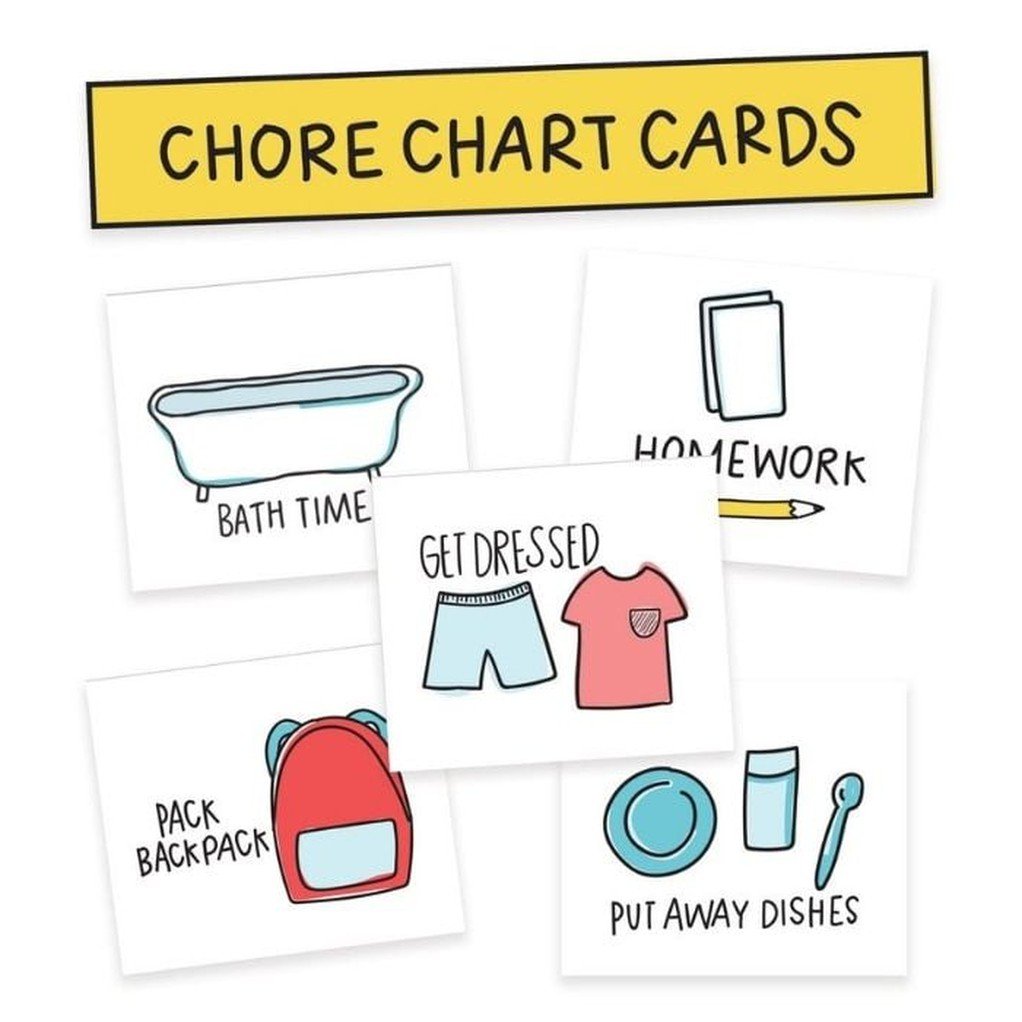 Kids Chore Chart Digital - Morning, Afternoon, and Evening Chore Cards item