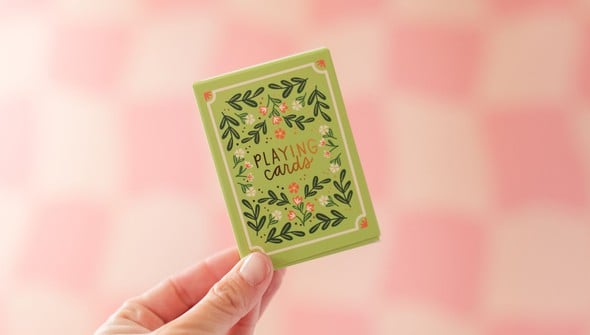 Green Floral Deck of Playing Cards gallery