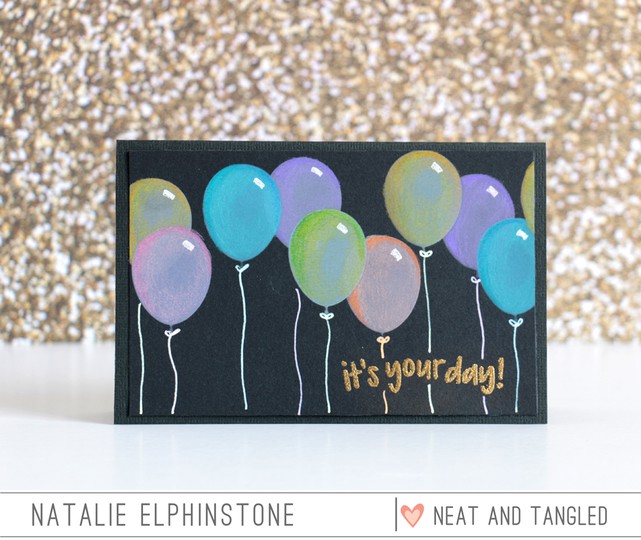 Balloon card by natalie elphinstone original