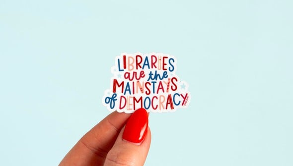 Libraries Are The Mainstays Of Democracy Decal Sticker gallery