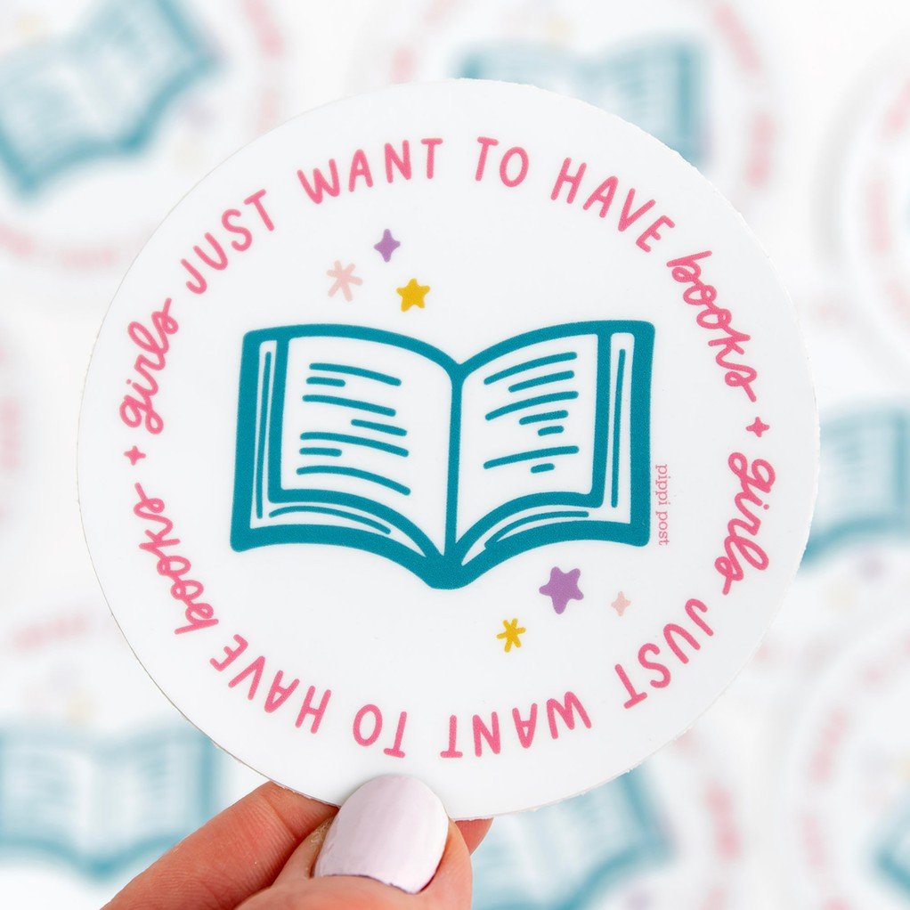 Girls Just Want to Have Books Decal Sticker item
