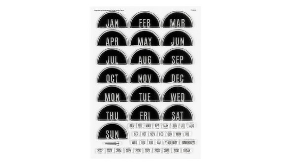 Stamp Set : 6×8 Half Circle Months by Goldenwood Co gallery
