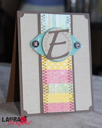 'E' Monogram Card