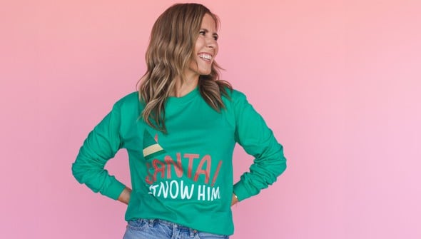 Santa! I Know Him - Pippi Long-Sleeve Tee - Evergreen gallery