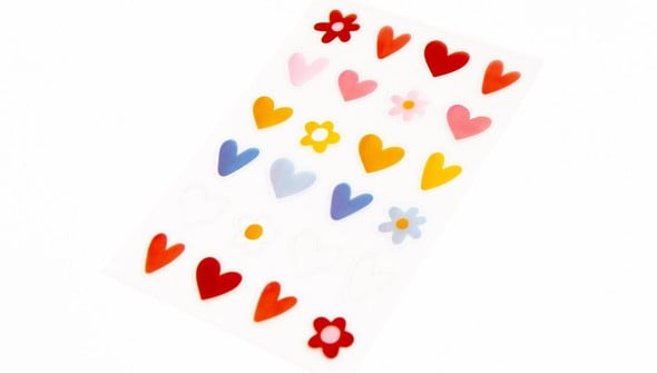 Hearts & Flowers Stickers by Pippi Post gallery