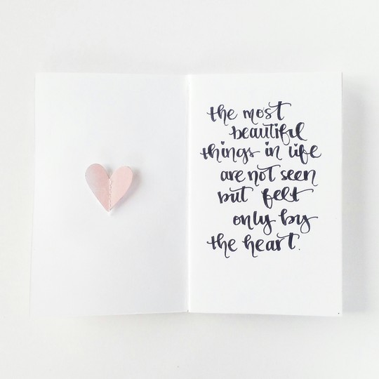 felt by the heart art journal page