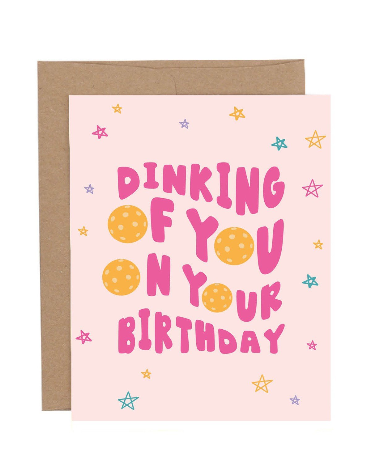 Dinking of You Pickleball Birthday Greeting Card item