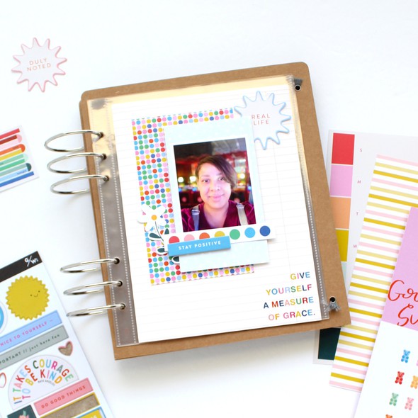 Stay Positive 6x8 Scrapbook Page by desialy gallery