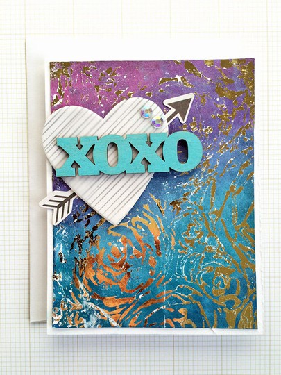 Xoxo gold foil valentine clearsnap colorbox sabrina alery 1