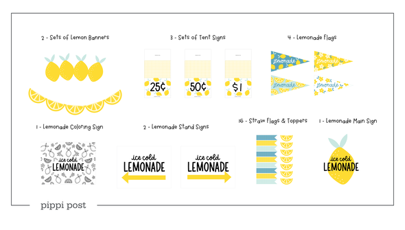 Lemonade stand printable bundle 2644x1500 original