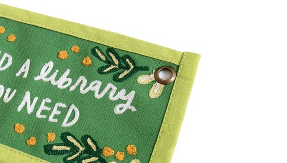 Garden And A Library Canvas Banner gallery