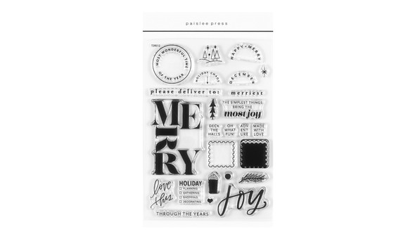 Merry 4x6 Stamp Set by Paislee Press gallery