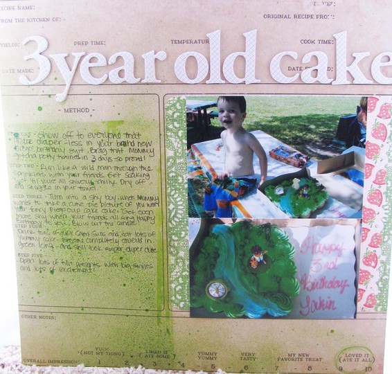 3 year old cake