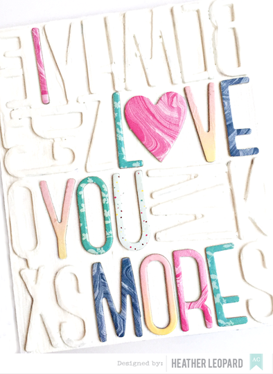 Love you more mini album cover by heather leopard american crafts