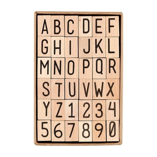 Picture of Alpha Wooden Block Stamp Set