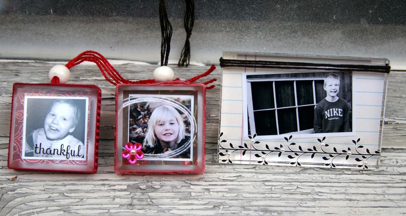 Clear Ornaments and Frame
