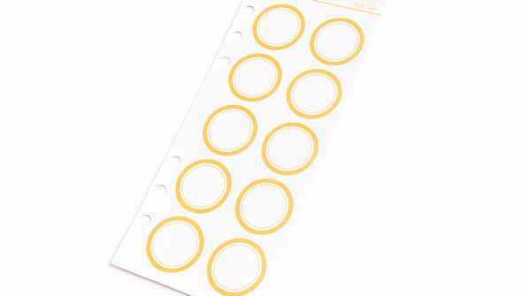 Lots of Love Circle Label Stickers - Yellow gallery