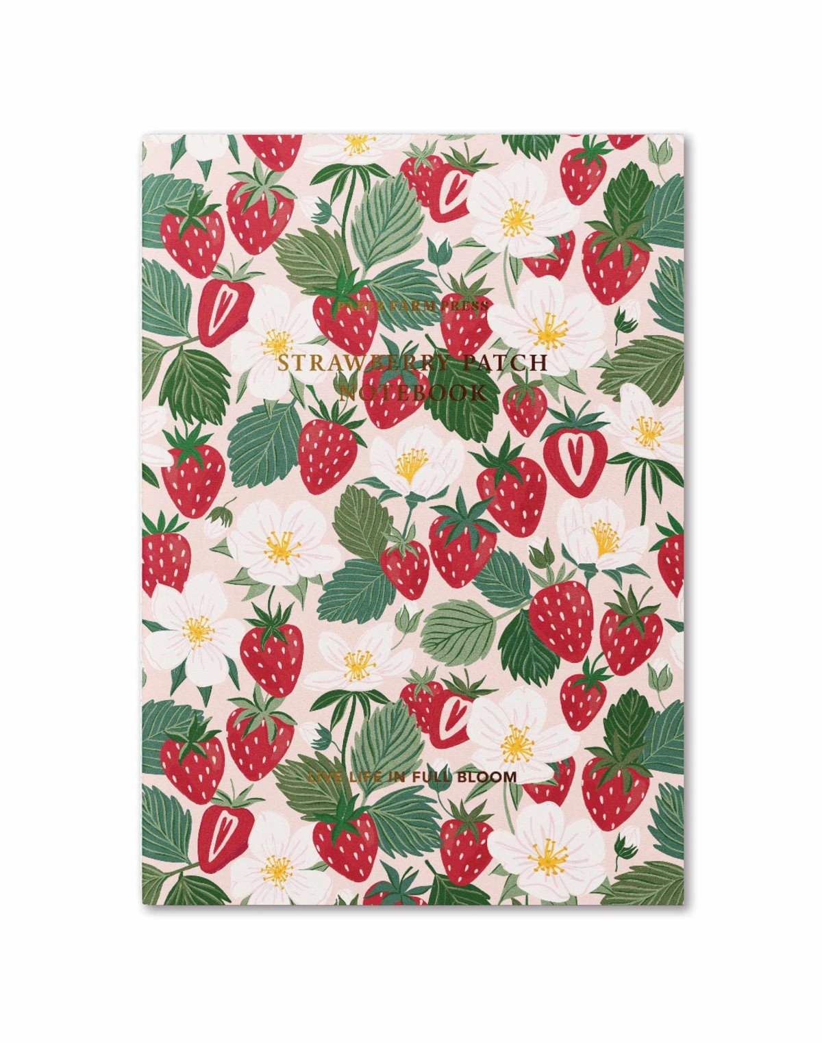 Live Life In Full Bloom Strawberry Patch Stitched Notebook item