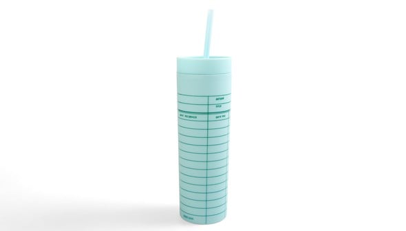 Sky Blue Library Card 16oz Tumbler  gallery