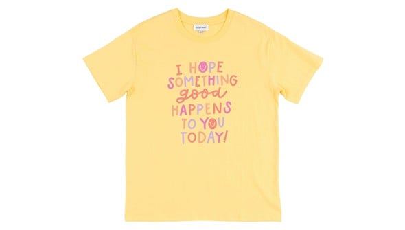 I Hope Something Good Happens - Pippi Tee - Light Yellow gallery