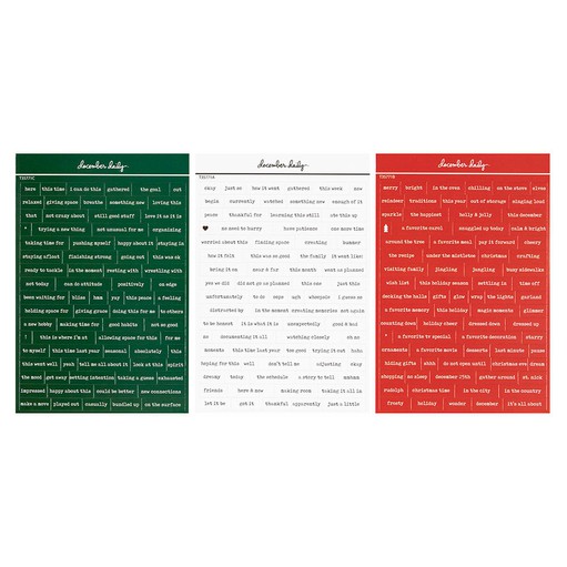 Picture of Red, White, and Green 4x6 Phrase Sticker Sheet Bundle