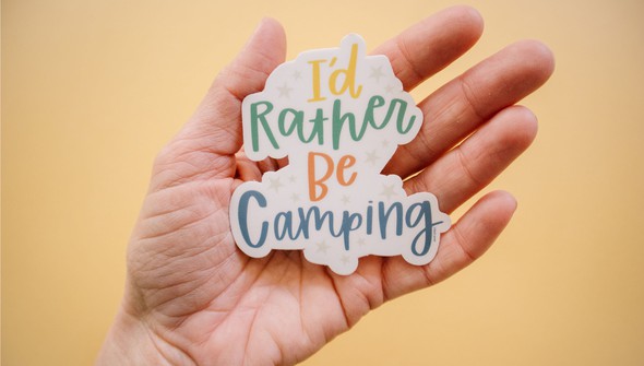 I'd Rather Be Camping Decal Sticker gallery