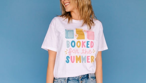 Booked for the Summer Pippi Tee - White gallery