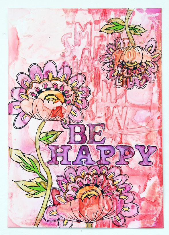 ~be happy~ Art Journal page by adogslife13 gallery