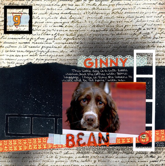 Ginny bean scrapbook layout